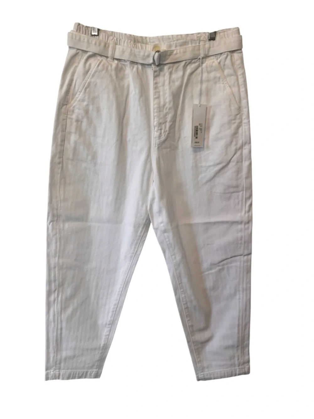 Women’s Renn Paperbag Summer White Trouser Pant AG Adriano Jeans Size 12/Size 31 - Picture 1 of 12